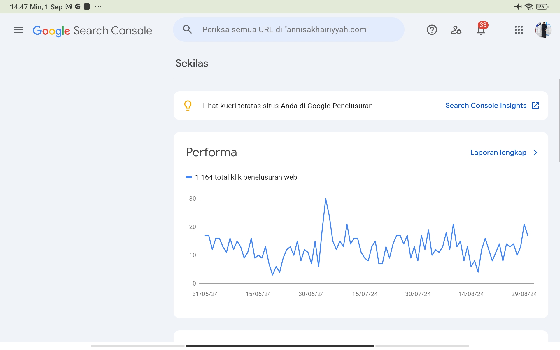 Maksimalkan Konten Blog dengan Melihat Insight Search Console! Begini Cara Memasangnya Maksimalkan Konten Blog dengan Melihat Insight Search Console! Begini Cara Memasangnya